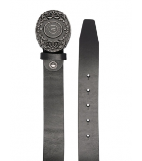 Versace - Cintura in pelle con fibbia barocca