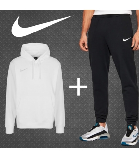 Nike - Felpa Bianca sportiva Park 20 + Pant