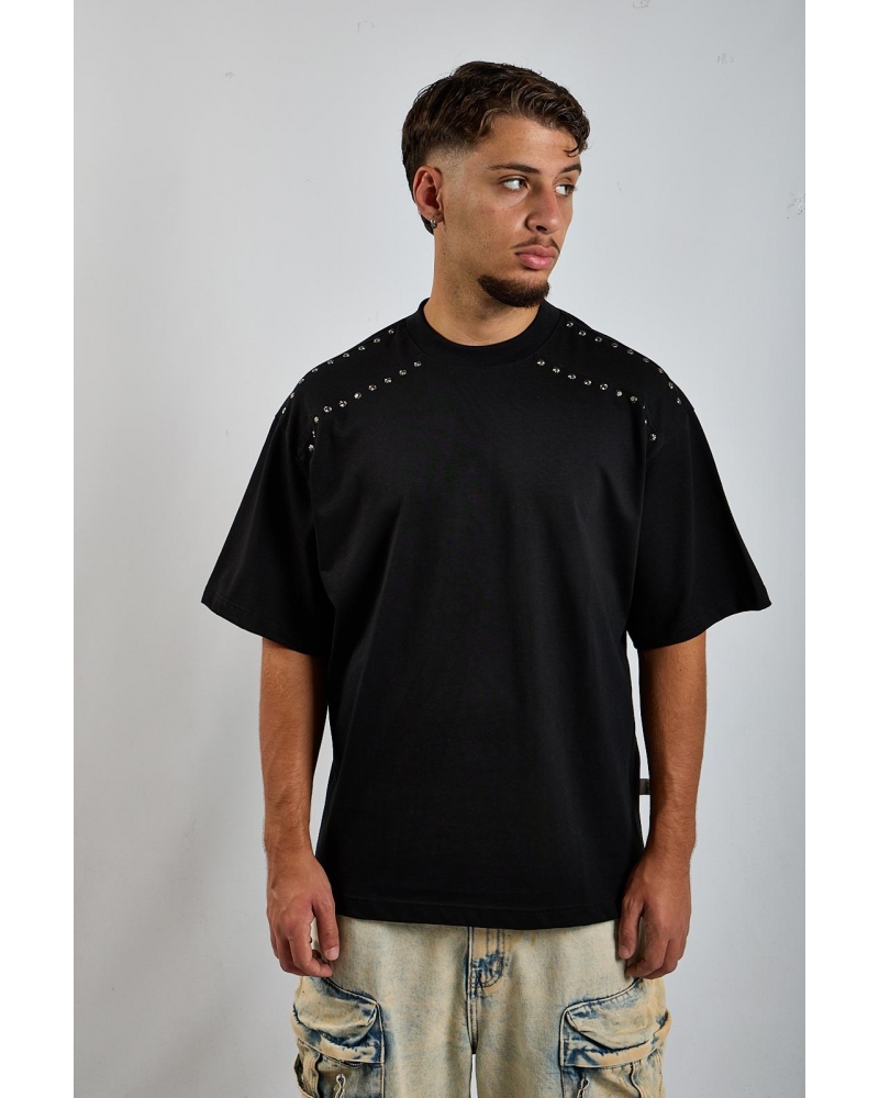 T-Shirt Nera Borchiata T-Shirt Nera Borchiata