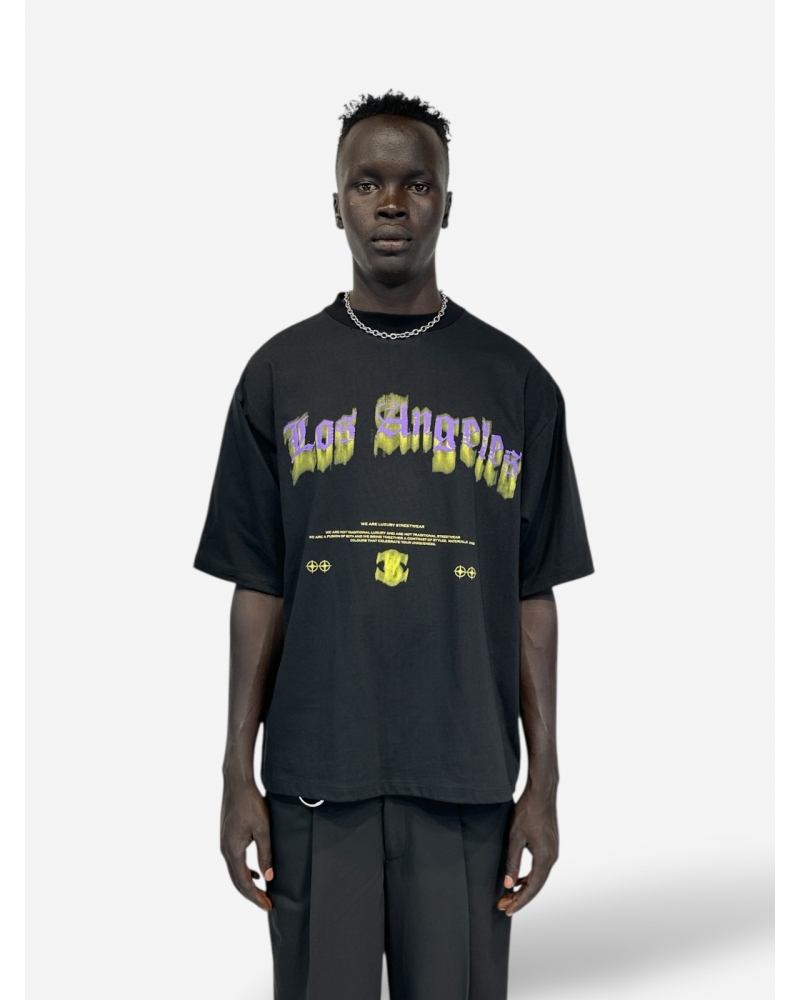 Black Circus - T-Shirt Nera Los Angeles